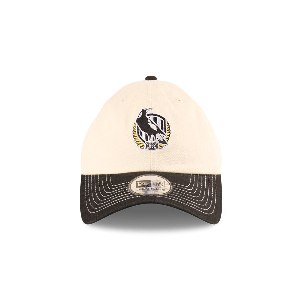 Collingwood Magpies Hat - 2025 AFL 2Tone Chrome Contrast Casual Classic Strapback Cap - New Era